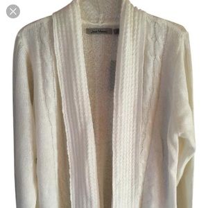Jason Maxwell Egret Cream Cardigan Sweater Sm NWT